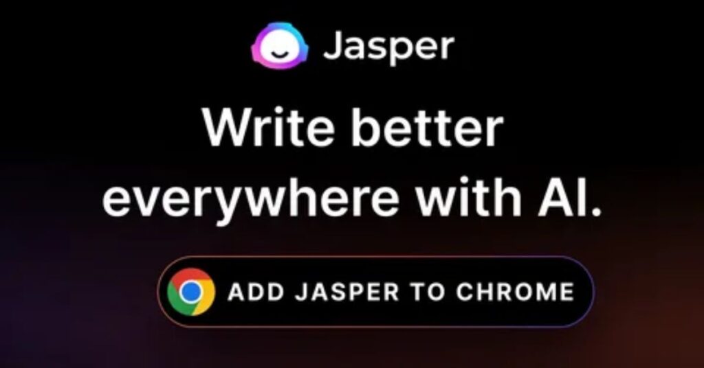 Jasper AI extension creating marketing content in Chrome browser