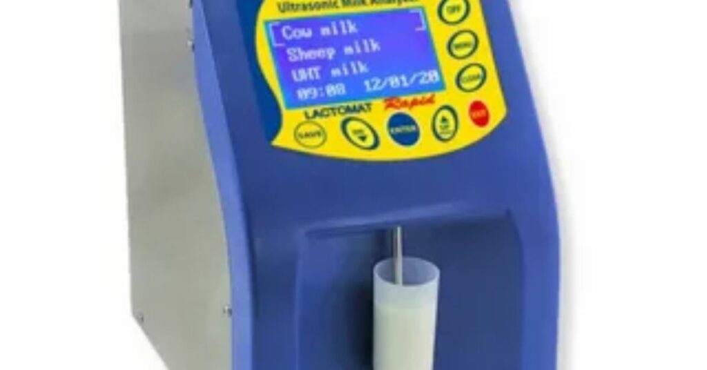 Portable VibMilk device checking quality of fresh milk